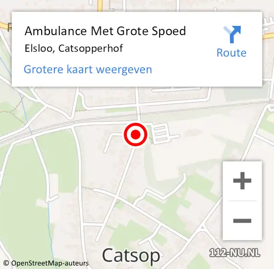 Locatie op kaart van de 112 melding: Ambulance Met Grote Spoed Naar Elsloo, Catsopperhof op 24 juli 2014 21:03