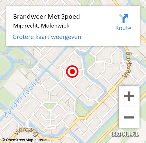 Locatie op kaart van de 112 melding: Brandweer Met Spoed Naar Mijdrecht, Molenwiek op 31 juli 2022 13:26