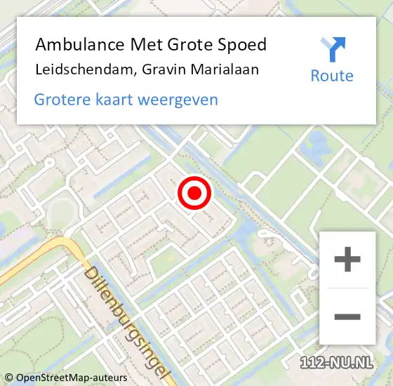 Locatie op kaart van de 112 melding: Ambulance Met Grote Spoed Naar Leidschendam, Gravin Marialaan op 31 juli 2022 13:48