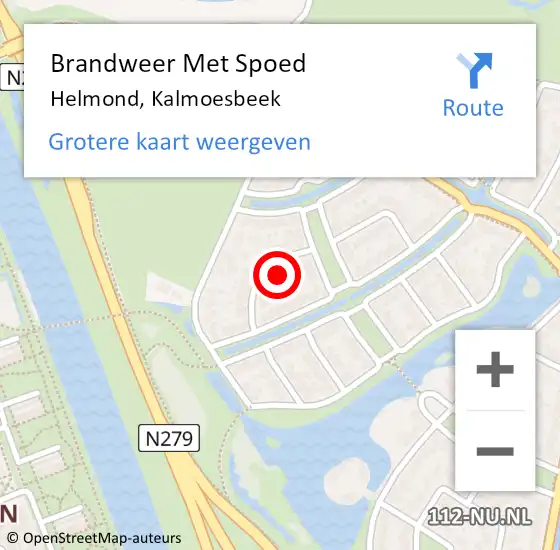 Locatie op kaart van de 112 melding: Brandweer Met Spoed Naar Helmond, Kalmoesbeek op 31 juli 2022 17:18