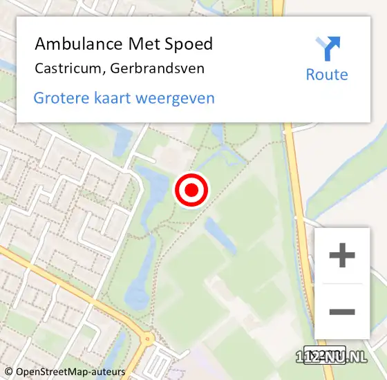 Locatie op kaart van de 112 melding: Ambulance Met Spoed Naar Castricum, Gerbrandsven op 31 juli 2022 21:20