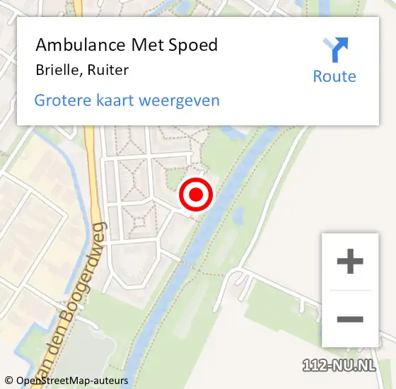 Locatie op kaart van de 112 melding: Ambulance Met Spoed Naar Brielle, Ruiter op 1 augustus 2022 09:31