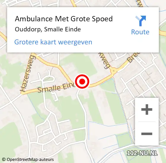 Locatie op kaart van de 112 melding: Ambulance Met Grote Spoed Naar Ouddorp, Smalle Einde op 1 augustus 2022 16:03