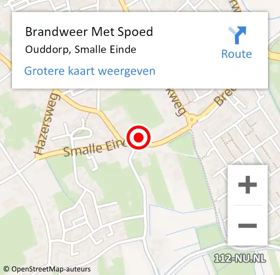 Locatie op kaart van de 112 melding: Brandweer Met Spoed Naar Ouddorp, Smalle Einde op 1 augustus 2022 16:54