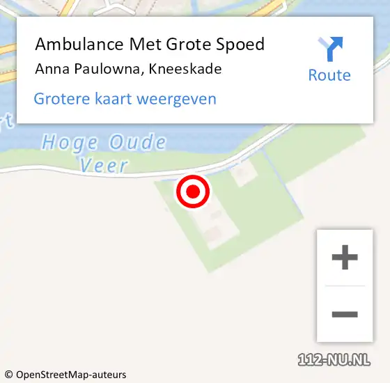 Locatie op kaart van de 112 melding: Ambulance Met Grote Spoed Naar Anna Paulowna, Kneeskade op 1 augustus 2022 18:11