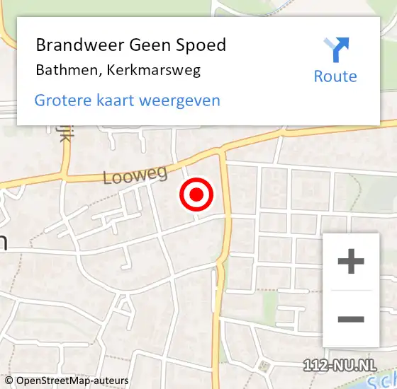 Locatie op kaart van de 112 melding: Brandweer Geen Spoed Naar Bathmen, Kerkmarsweg op 1 augustus 2022 19:50