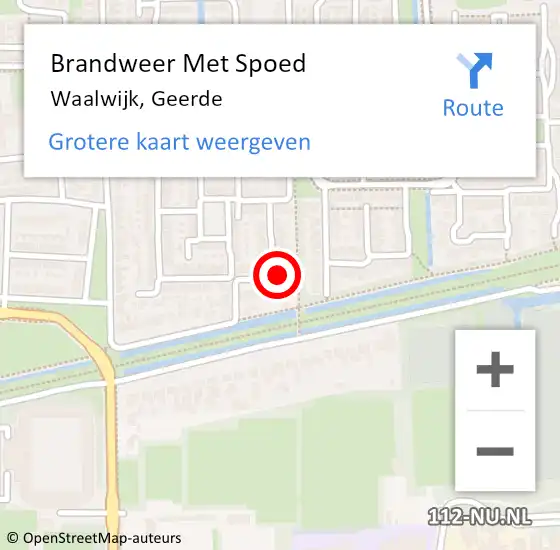 Locatie op kaart van de 112 melding: Brandweer Met Spoed Naar Waalwijk, Geerde op 2 augustus 2022 00:27