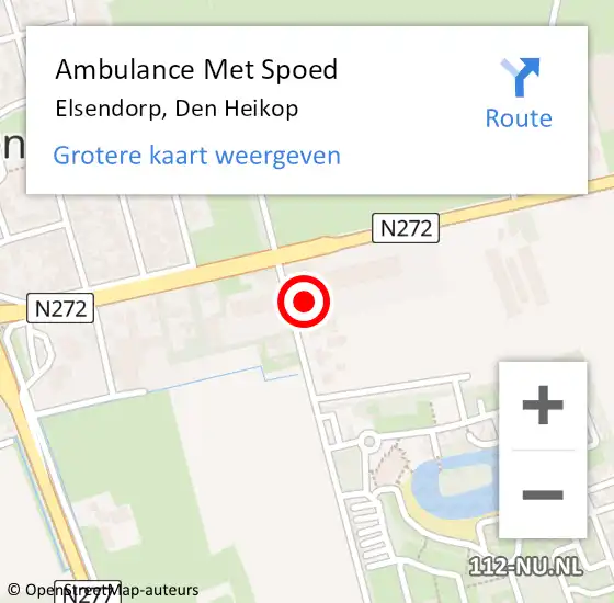 Locatie op kaart van de 112 melding: Ambulance Met Spoed Naar Elsendorp, Den Heikop op 25 juli 2014 03:06