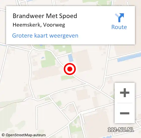Locatie op kaart van de 112 melding: Brandweer Met Spoed Naar Heemskerk, Voorweg op 2 augustus 2022 07:48