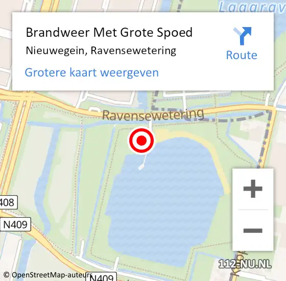 Locatie op kaart van de 112 melding: Brandweer Met Grote Spoed Naar Nieuwegein, Ravensewetering op 2 augustus 2022 12:11