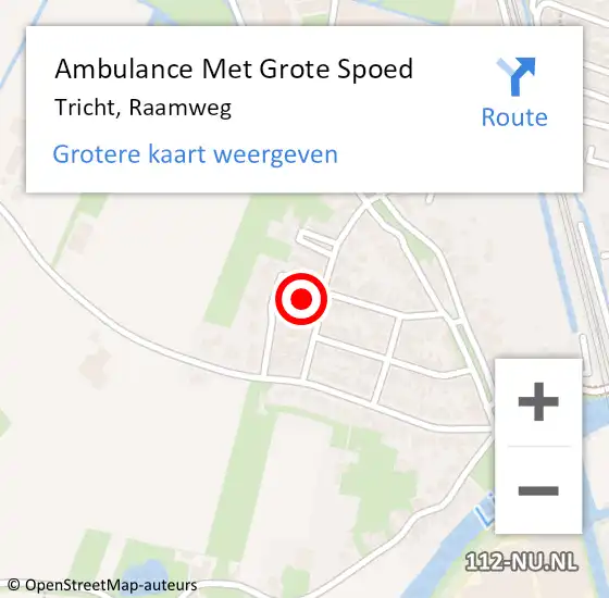 Locatie op kaart van de 112 melding: Ambulance Met Grote Spoed Naar Tricht, Raamweg op 2 augustus 2022 12:50