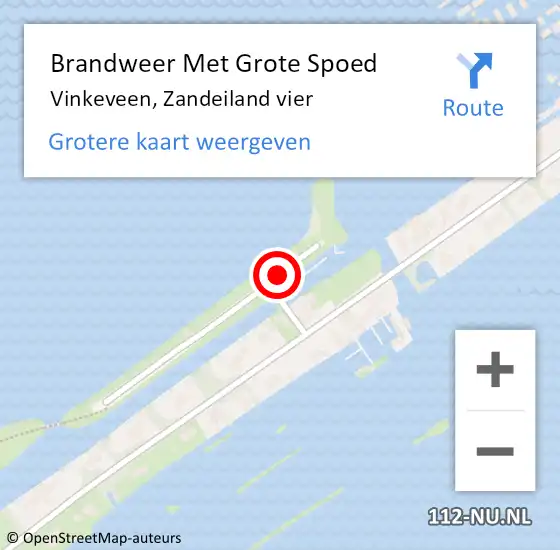 Locatie op kaart van de 112 melding: Brandweer Met Grote Spoed Naar Vinkeveen, Zandeiland vier op 2 augustus 2022 16:07