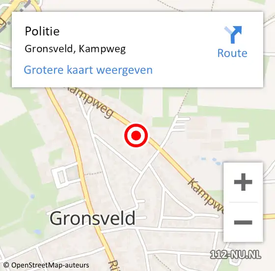 Locatie op kaart van de 112 melding: Politie Gronsveld, Kampweg op 2 augustus 2022 17:41