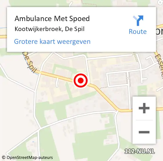 Locatie op kaart van de 112 melding: Ambulance Met Spoed Naar Kootwijkerbroek, De Spil op 2 augustus 2022 20:02