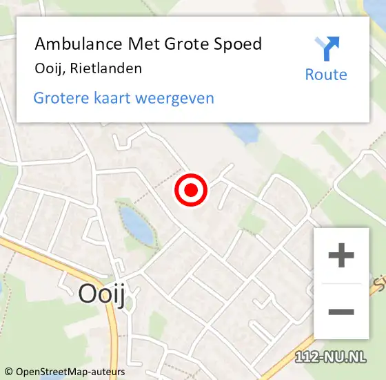 Locatie op kaart van de 112 melding: Ambulance Met Grote Spoed Naar Ooij, Rietlanden op 2 augustus 2022 23:46