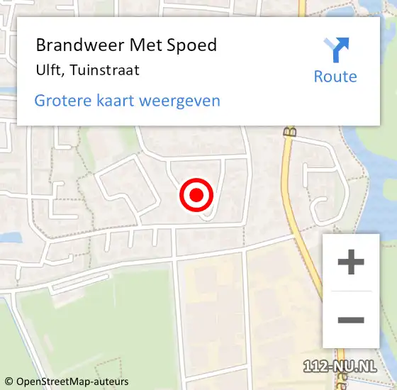 Locatie op kaart van de 112 melding: Brandweer Met Spoed Naar Ulft, Tuinstraat op 4 augustus 2022 08:39