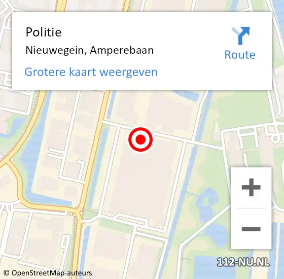 Locatie op kaart van de 112 melding: Politie Nieuwegein, Amperebaan op 4 augustus 2022 11:16