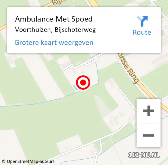 Locatie op kaart van de 112 melding: Ambulance Met Spoed Naar Voorthuizen, Bijschoterweg op 4 augustus 2022 12:03