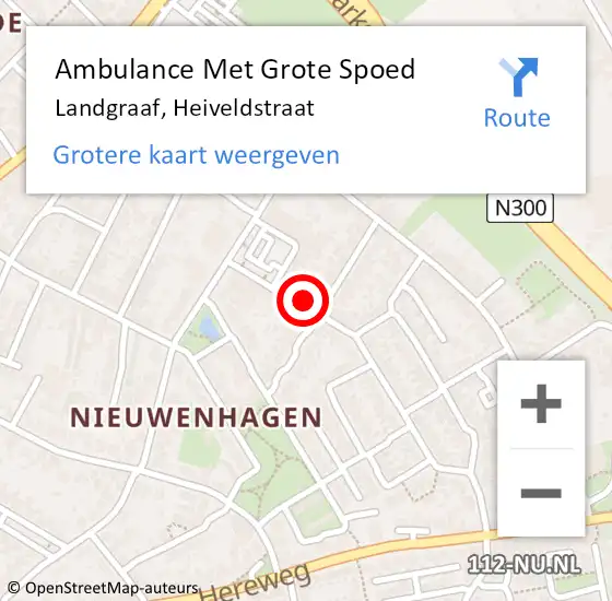 Locatie op kaart van de 112 melding: Ambulance Met Grote Spoed Naar Landgraaf, Heiveldstraat op 25 juli 2014 10:29