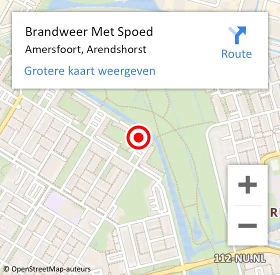 Locatie op kaart van de 112 melding: Brandweer Met Spoed Naar Amersfoort, Arendshorst op 4 augustus 2022 13:07