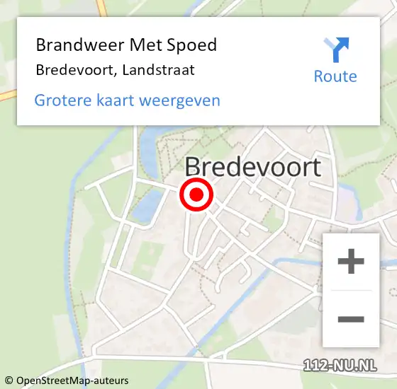 Locatie op kaart van de 112 melding: Brandweer Met Spoed Naar Bredevoort, Landstraat op 4 augustus 2022 23:27