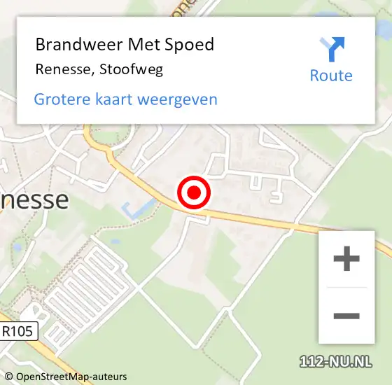 Locatie op kaart van de 112 melding: Brandweer Met Spoed Naar Renesse, Stoofweg op 4 augustus 2022 23:54