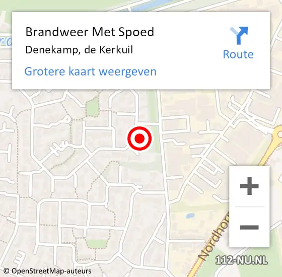 Locatie op kaart van de 112 melding: Brandweer Met Spoed Naar Denekamp, de Kerkuil op 25 juli 2014 11:49