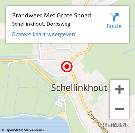 Locatie op kaart van de 112 melding: Brandweer Met Grote Spoed Naar Schellinkhout, Dorpsweg op 5 augustus 2022 18:56