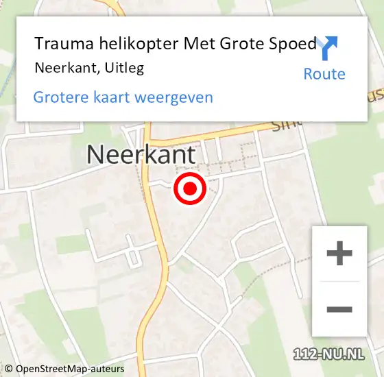 Locatie op kaart van de 112 melding: Trauma helikopter Met Grote Spoed Naar Neerkant, Uitleg op 5 augustus 2022 21:42