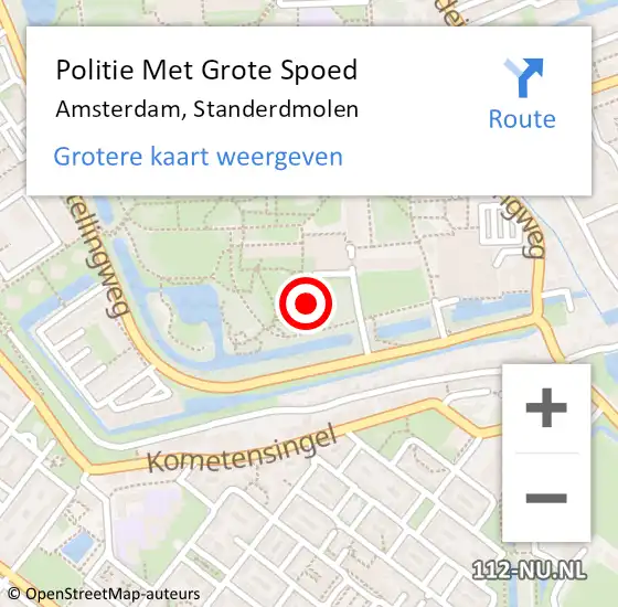 Locatie op kaart van de 112 melding: Politie Met Grote Spoed Naar Amsterdam, Standerdmolen op 6 augustus 2022 01:03