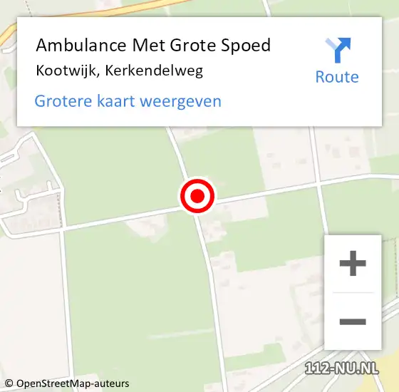 Locatie op kaart van de 112 melding: Ambulance Met Grote Spoed Naar Kootwijk, Kerkendelweg op 6 augustus 2022 03:30