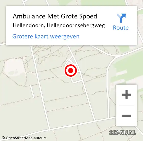 Locatie op kaart van de 112 melding: Ambulance Met Grote Spoed Naar Hellendoorn, Hellendoornsebergweg op 6 augustus 2022 12:27