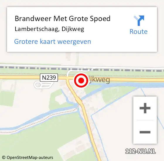 Locatie op kaart van de 112 melding: Brandweer Met Grote Spoed Naar Andijk, Dijkweg op 6 augustus 2022 13:59