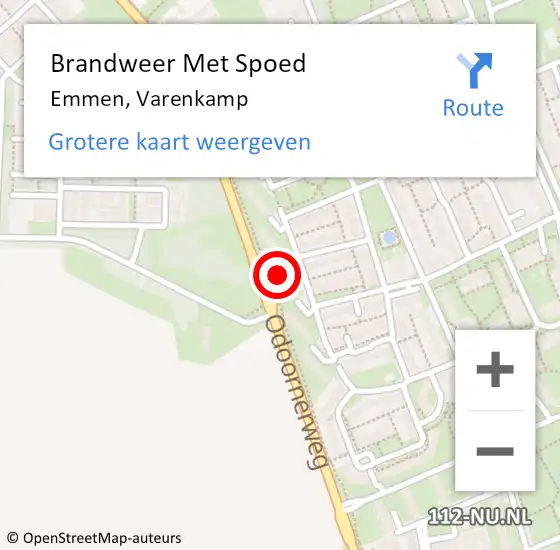 Locatie op kaart van de 112 melding: Brandweer Met Spoed Naar Emmen, Varenkamp op 6 augustus 2022 22:31