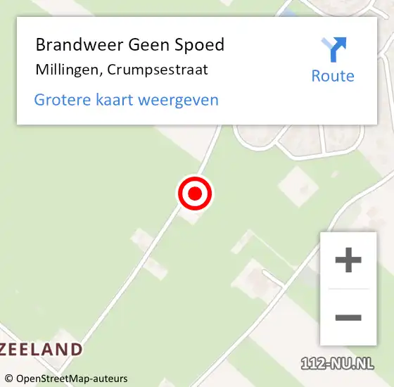 Locatie op kaart van de 112 melding: Brandweer Geen Spoed Naar Millingen, Crumpsestraat op 25 juli 2014 14:39