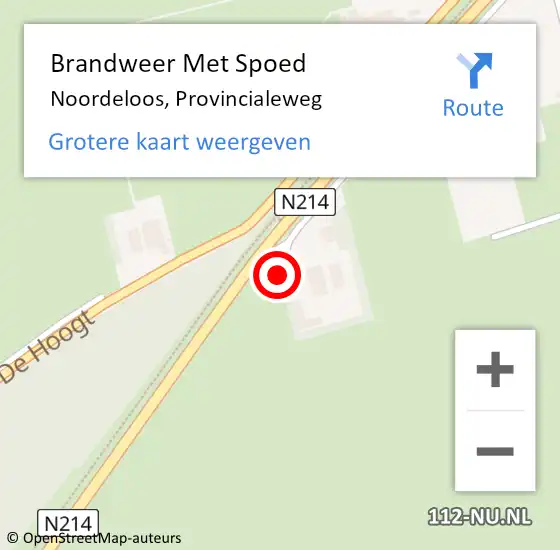 Locatie op kaart van de 112 melding: Brandweer Met Spoed Naar Noordeloos, Provincialeweg op 7 augustus 2022 12:37