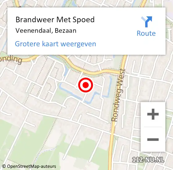 Locatie op kaart van de 112 melding: Brandweer Met Spoed Naar Veenendaal, Bezaan op 7 augustus 2022 20:26