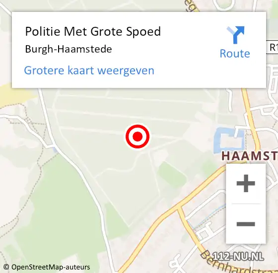 Locatie op kaart van de 112 melding: Politie Met Grote Spoed Naar Burgh-Haamstede op 8 augustus 2022 16:37