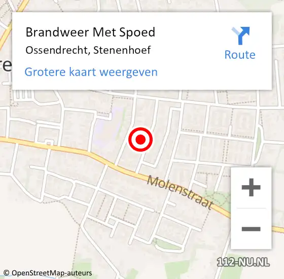 Locatie op kaart van de 112 melding: Brandweer Met Spoed Naar Ossendrecht, Stenenhoef op 8 augustus 2022 17:20