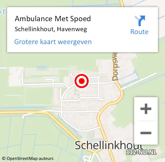 Locatie op kaart van de 112 melding: Ambulance Met Spoed Naar Schellinkhout, Havenweg op 8 augustus 2022 18:38