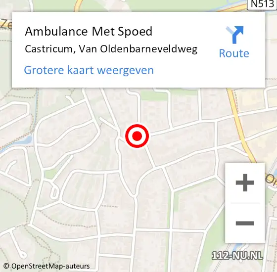 Locatie op kaart van de 112 melding: Ambulance Met Spoed Naar Castricum, Van Oldenbarneveldweg op 8 augustus 2022 21:02