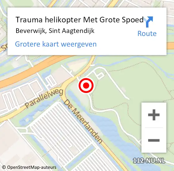 Locatie op kaart van de 112 melding: Trauma helikopter Met Grote Spoed Naar Beverwijk, Sint Aagtendijk op 9 augustus 2022 10:09