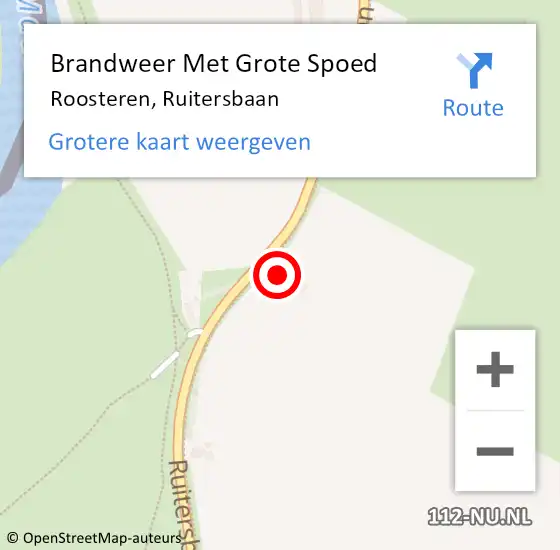 Locatie op kaart van de 112 melding: Brandweer Met Grote Spoed Naar Roosteren, Ruitersbaan op 9 augustus 2022 13:57