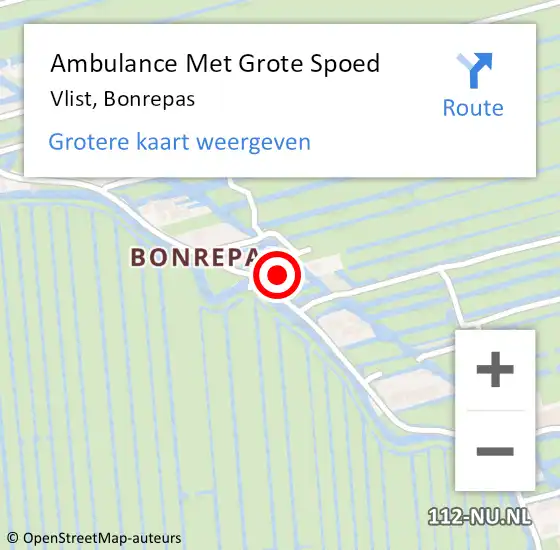 Locatie op kaart van de 112 melding: Ambulance Met Grote Spoed Naar Vlist, Bonrepas op 9 augustus 2022 14:01