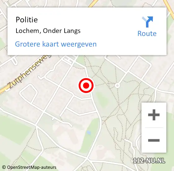 Locatie op kaart van de 112 melding: Politie Lochem, Onder Langs op 9 augustus 2022 15:29