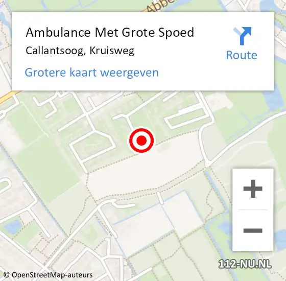 Locatie op kaart van de 112 melding: Ambulance Met Grote Spoed Naar Callantsoog, Kruisweg op 9 augustus 2022 18:55