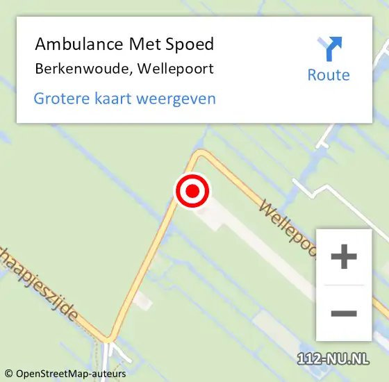 Locatie op kaart van de 112 melding: Ambulance Met Spoed Naar Berkenwoude, Wellepoort op 10 augustus 2022 08:41