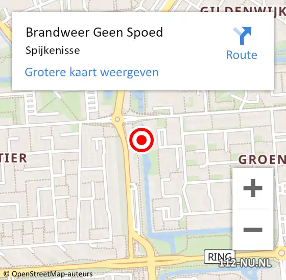 Locatie op kaart van de 112 melding: Brandweer Geen Spoed Naar Spijkenisse op 10 augustus 2022 11:45