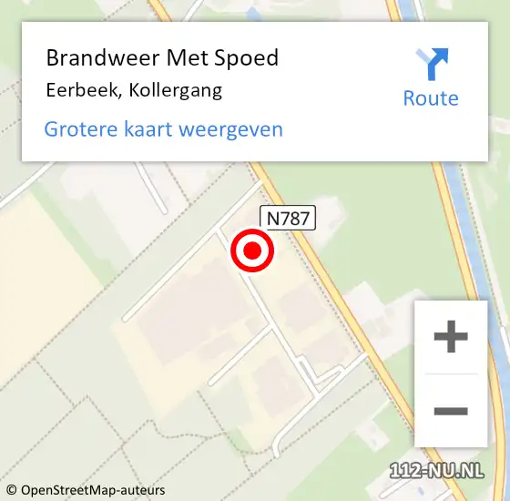 Locatie op kaart van de 112 melding: Brandweer Met Spoed Naar Eerbeek, Kollergang op 10 augustus 2022 11:50