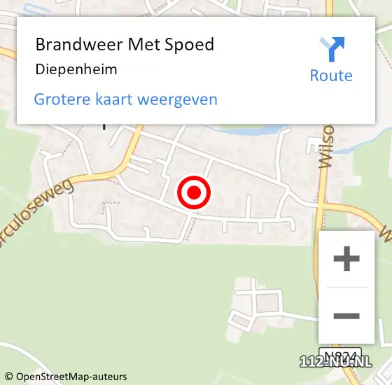 Locatie op kaart van de 112 melding: Brandweer Met Spoed Naar Diepenheim op 10 augustus 2022 14:10